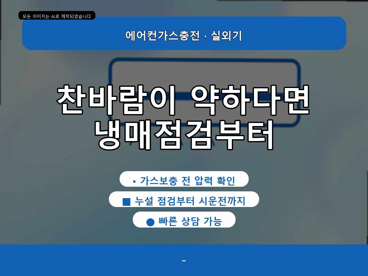 군포시 둔대동 에어컨가스충전, 보충 전 누설 여부를 살펴본 사례