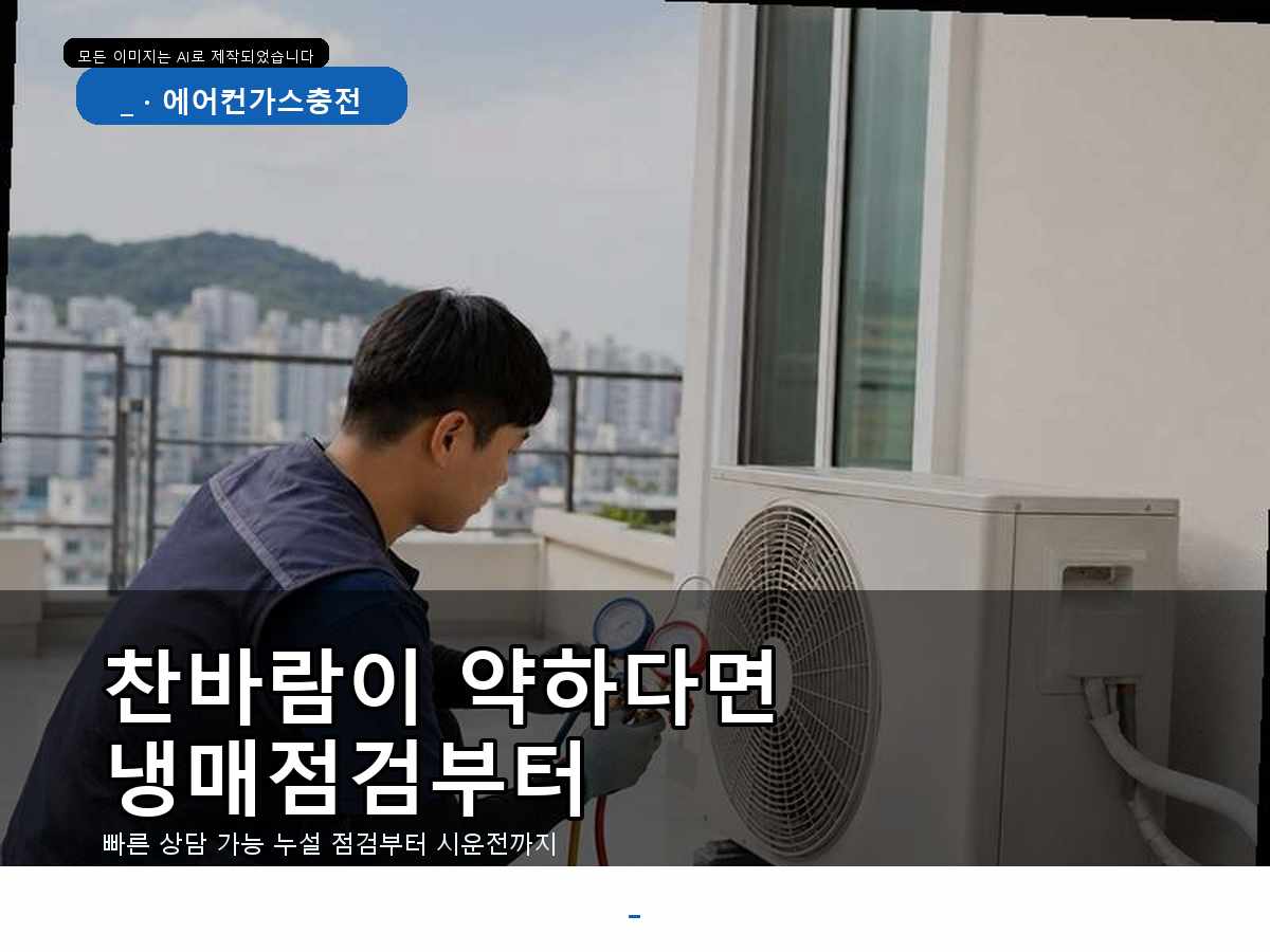 시흥시 에어컨가스충전 조남동, 실외기점검, 냉방이 금방 약해질 때 점검한 내용