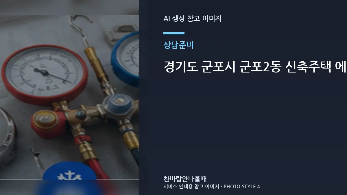 경기도 군포시 군포2동 신축주택 에어컨 냉매 점검 전에 방문 전 준비할 정보 정보를 준비하는 이유