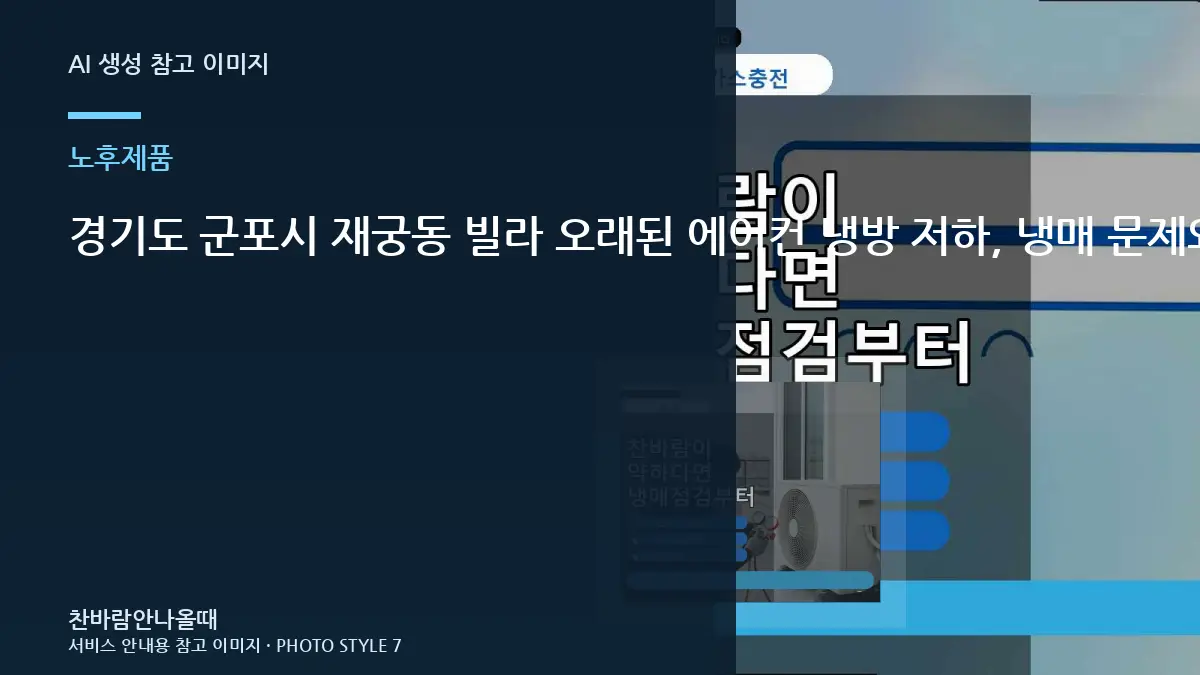 경기도 군포시 재궁동 빌라 오래된 에어컨  냉방 저하, 냉매 문제와 구분해서 확인할 점