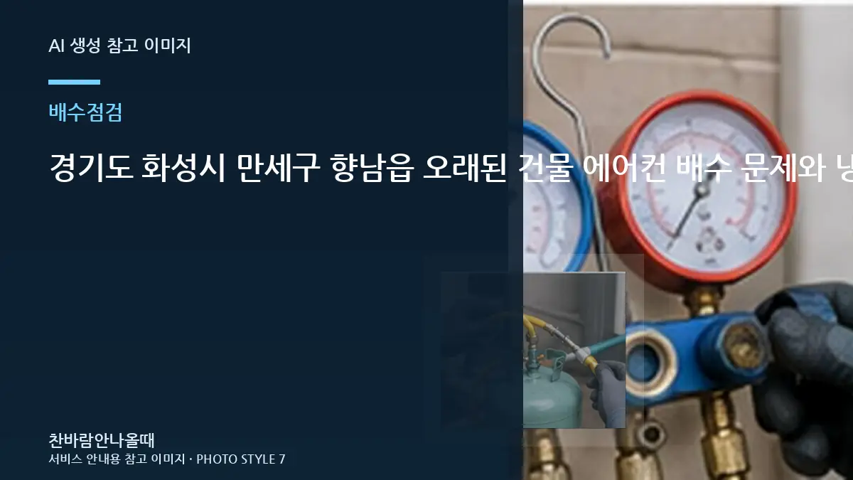 경기도 화성시 만세구 향남읍 오래된 건물 에어컨 배수 문제와 냉방 문제 구분, 냉매 문제와 구분해서 확인할 점