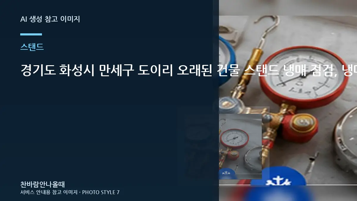 경기도 화성시 만세구 도이리 오래된 건물 스탠드 냉매 점검, 냉매 점검 상담 전에 준비할 정보