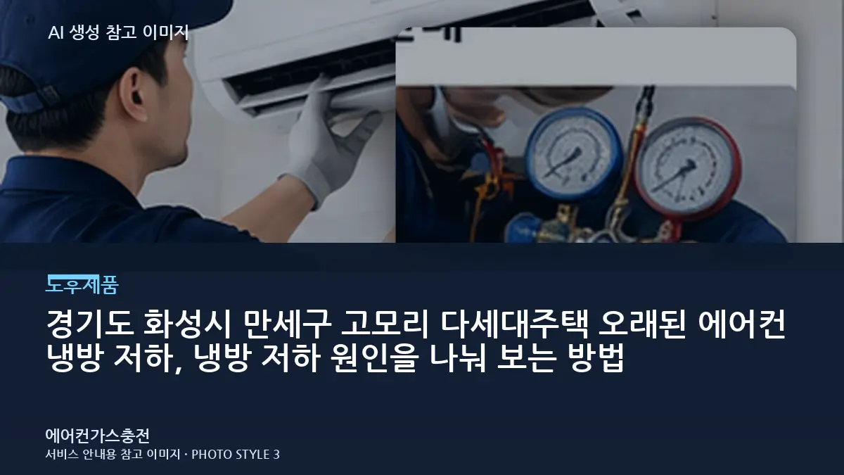 경기도 화성시 만세구 고모리 다세대주택 오래된 에어컨  냉방 저하, 냉방 저하 원인을 나눠 보는 방법