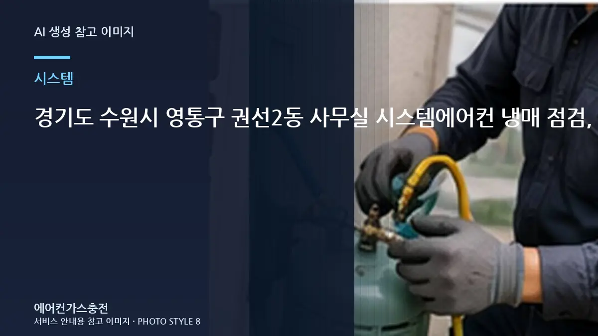 경기도 수원시 영통구 권선2동 사무실 시스템에어컨 냉매 점검, 충전 후 확인해야 할 부분