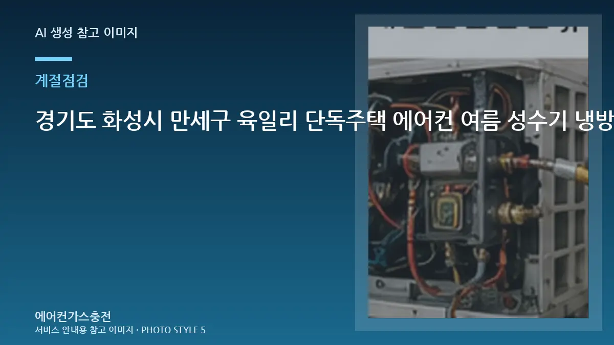 경기도 화성시 만세구 육일리 단독주택 에어컨 여름 성수기 냉방 점검, 가스충전 전에 확인할 조건