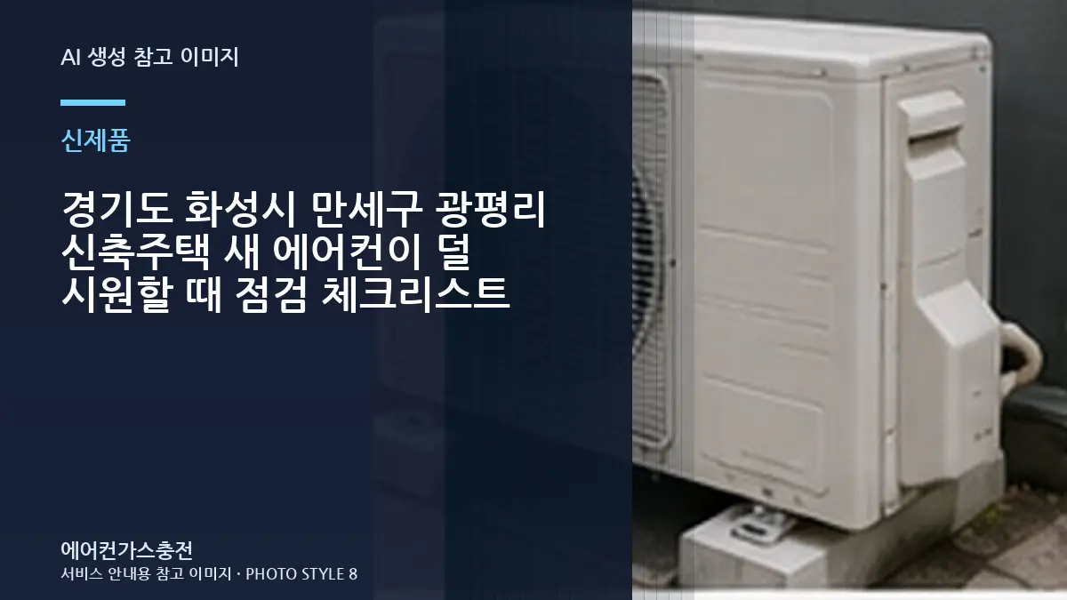경기도 화성시 만세구 광평리 신축주택 새 에어컨이  덜 시원할 때 점검 체크리스트