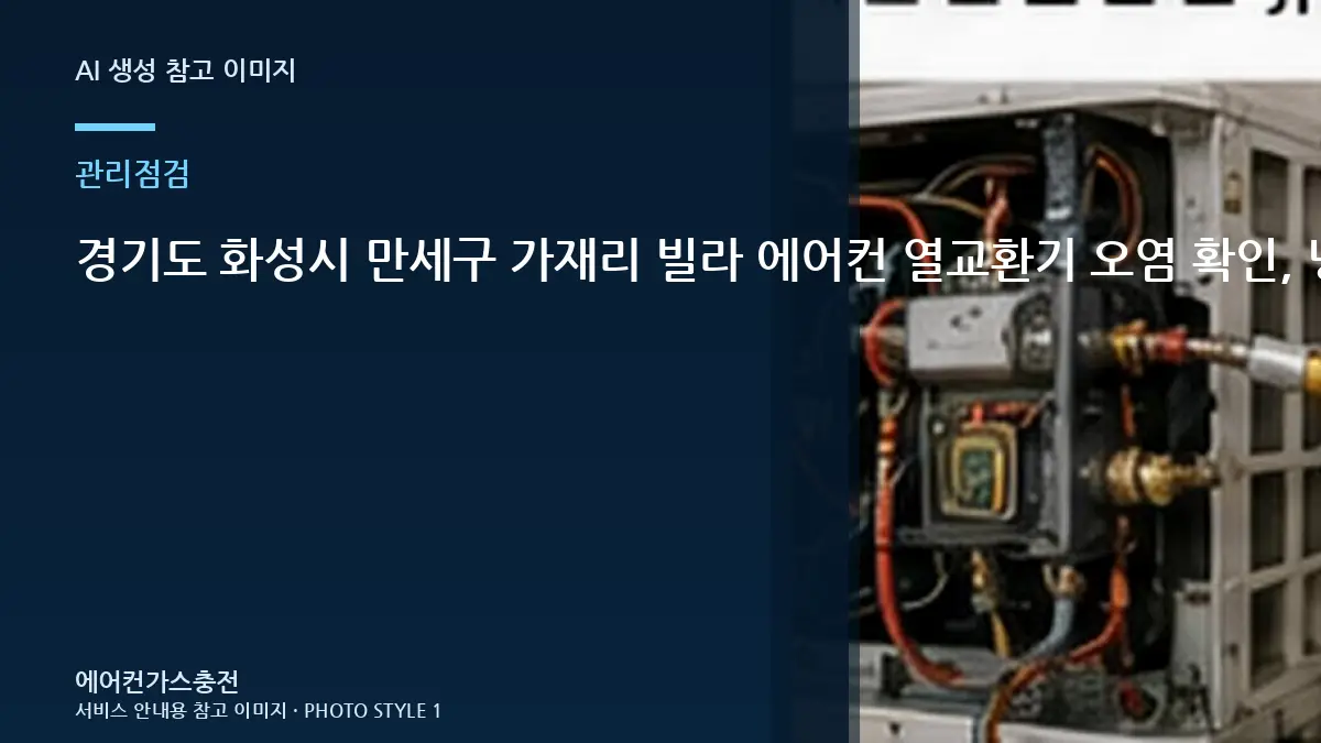 경기도 화성시 만세구 가재리 빌라 에어컨 열교환기 오염 확인, 냉방 저하 원인을 나눠 보는 방법