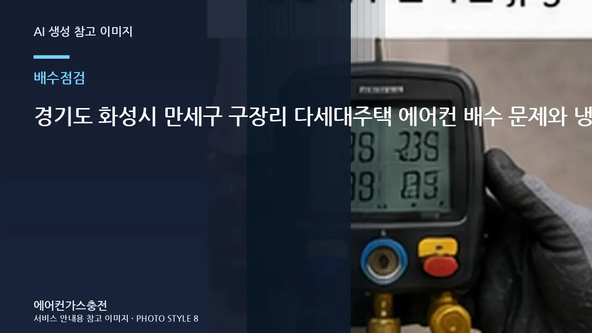 경기도 화성시 만세구 구장리 다세대주택 에어컨 배수 문제와 냉방 문제 구분, 가스충전 전에 먼저 확인하는 이유