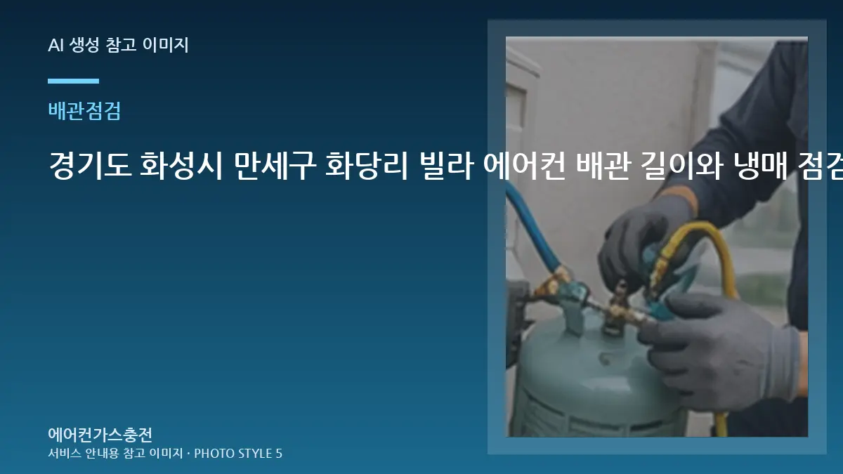 경기도 화성시 만세구 화당리 빌라 에어컨 배관 길이와 냉매 점검, 냉매 점검과 함께 확인할 배관 상태
