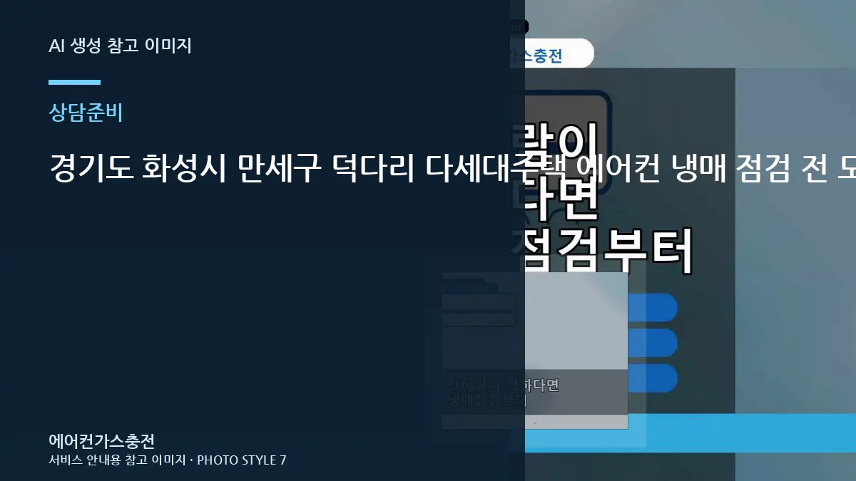 경기도 화성시 만세구 덕다리 다세대주택 에어컨 냉매 점검 전 모델명과 제품 라벨 확인 관련 준비 가이드