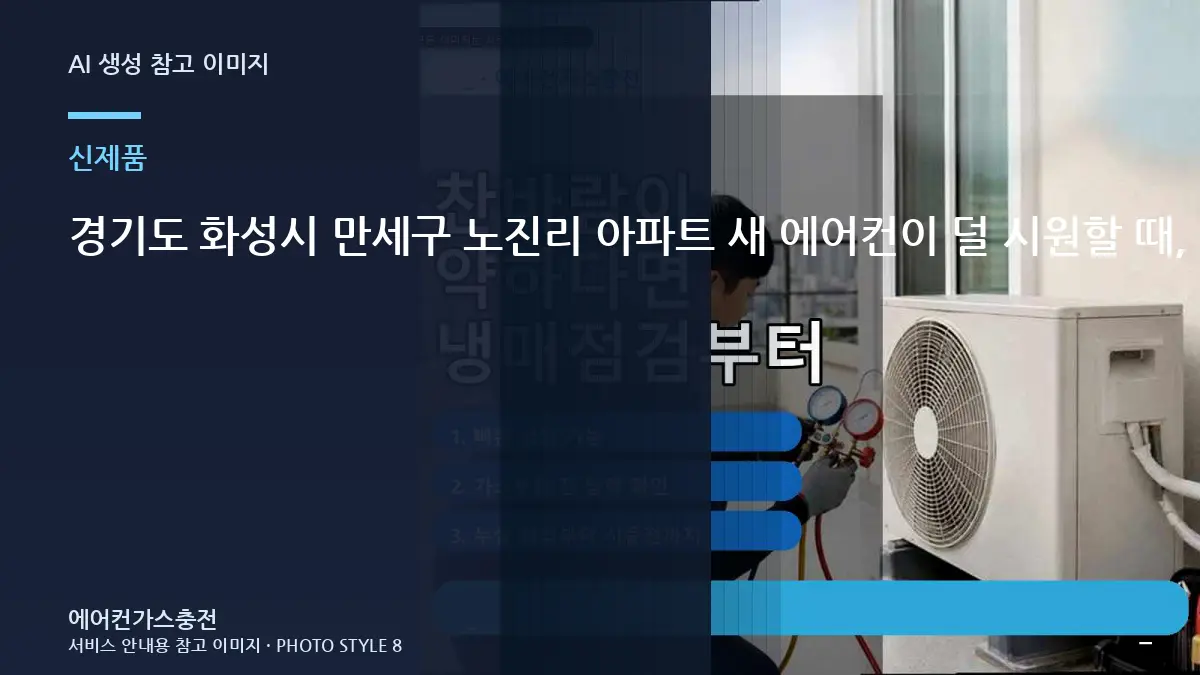 경기도 화성시 만세구 노진리 아파트 새 에어컨이  덜 시원할 때, 냉매부터 단정하면 안 되는 이유