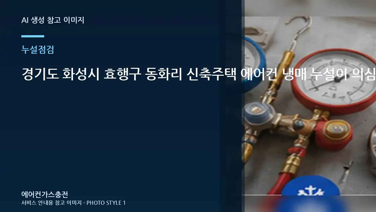경기도 화성시 효행구 동화리 신축주택 에어컨 냉매 누설이 의심될 때, 배관 연결부를 함께 보는 이유