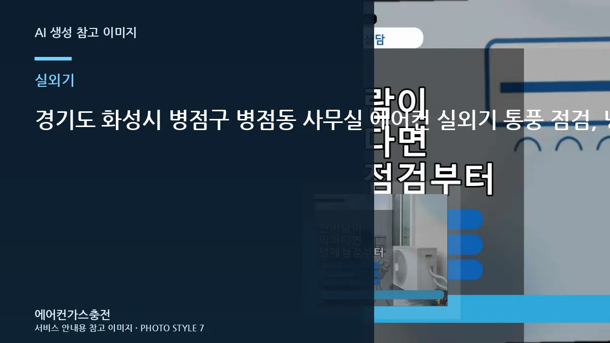 경기도 화성시 병점구 병점동 사무실 에어컨 실외기 통풍 점검, 냉매 충전 전에 실외기부터 보는 이유