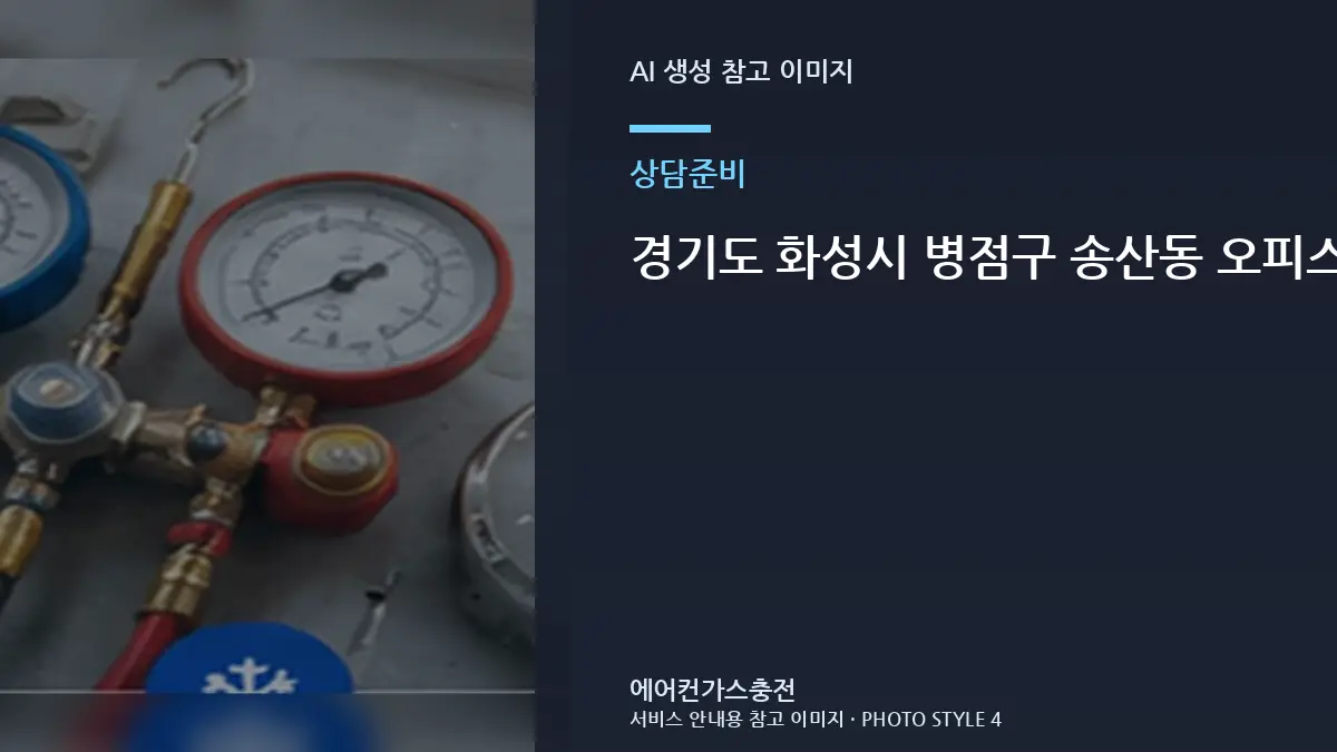 경기도 화성시 병점구 송산동 오피스텔 방문 전 준비할 정보, 가스충전 상담 전에 확인할 점