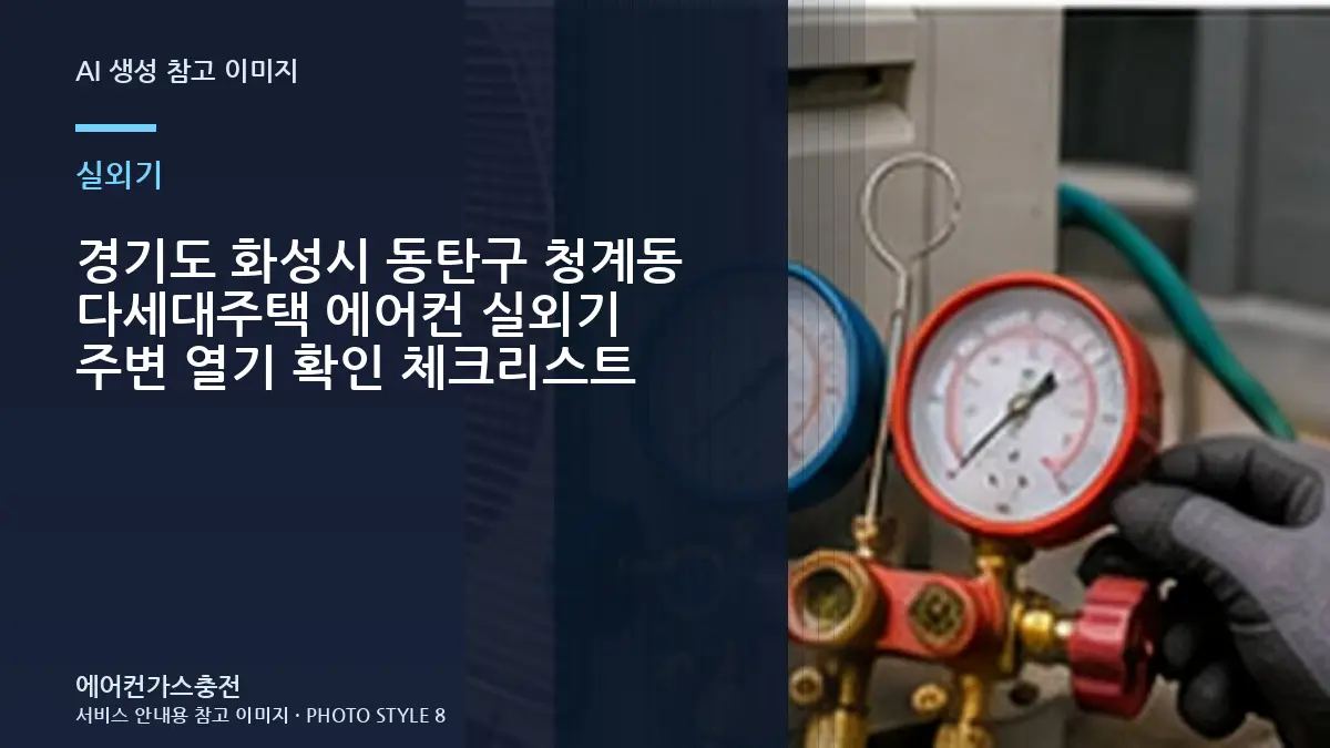 경기도 화성시 동탄구 청계동 다세대주택 에어컨 실외기 주변 열기 확인 체크리스트