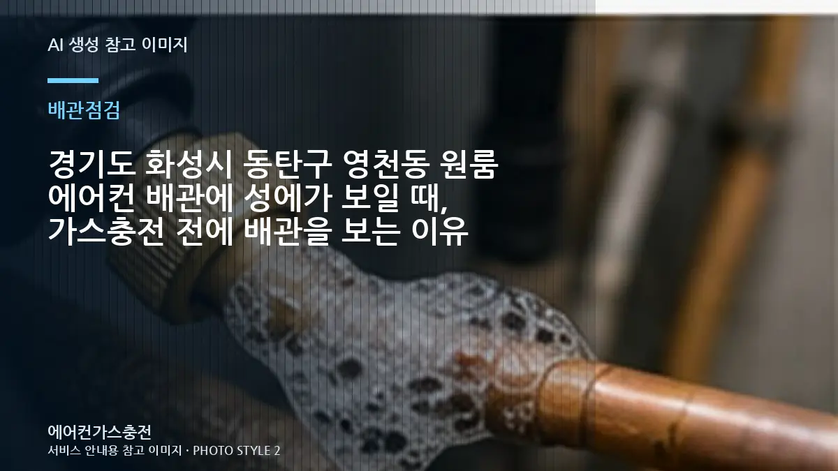 경기도 화성시 동탄구 영천동 원룸 에어컨 배관에 성에가 보일 때, 가스충전 전에 배관을 보는 이유