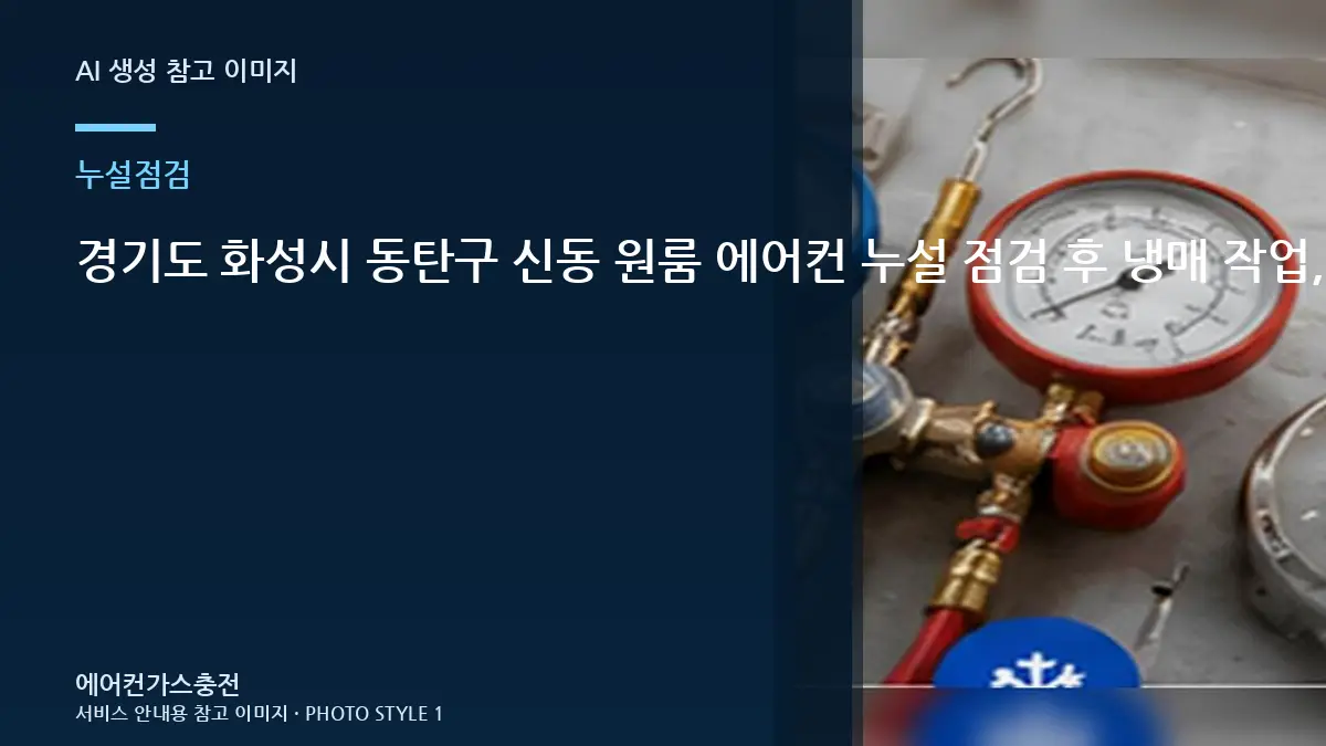 경기도 화성시 동탄구 신동 원룸 에어컨 누설 점검 후 냉매 작업, 충전과 누설수리를 구분하는 방법