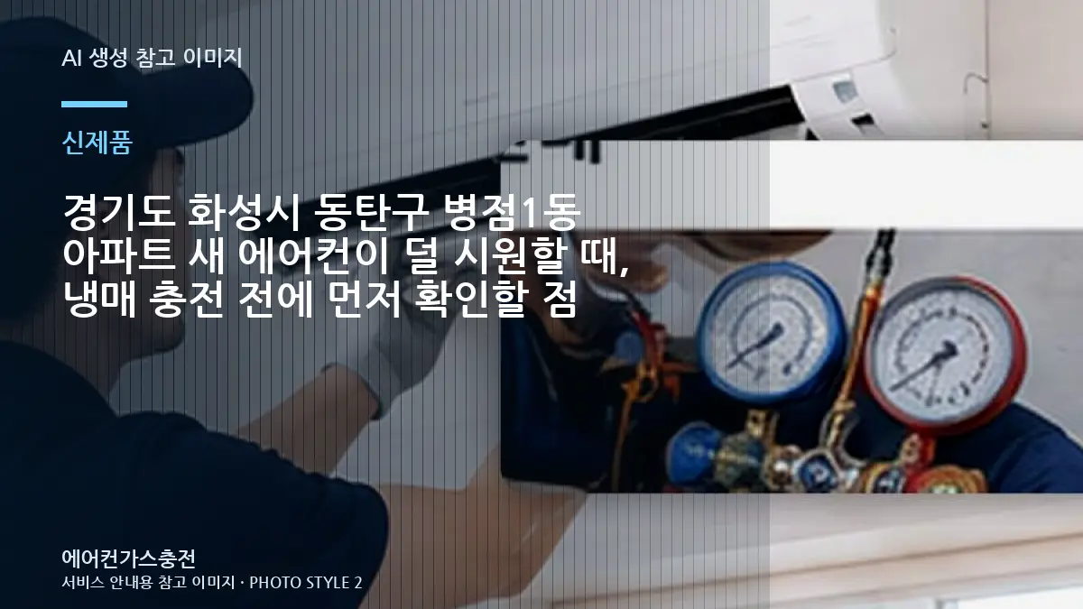 경기도 화성시 동탄구 병점1동 아파트 새 에어컨이  덜 시원할 때, 냉매 충전 전에 먼저 확인할 점